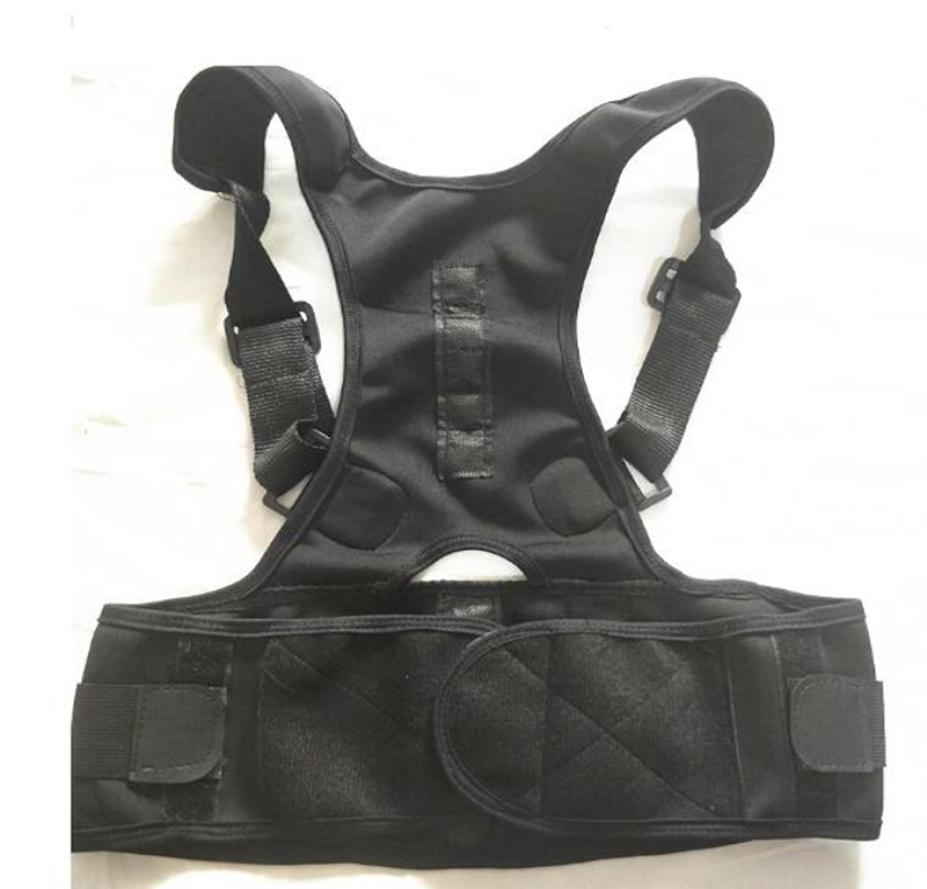 

Brand New Adjustable Back Posture Corrector Magnetic Therapy Posture Corrector Brace Shoulder Back Brace Support Belt 1pcs drop sh4644155, Black