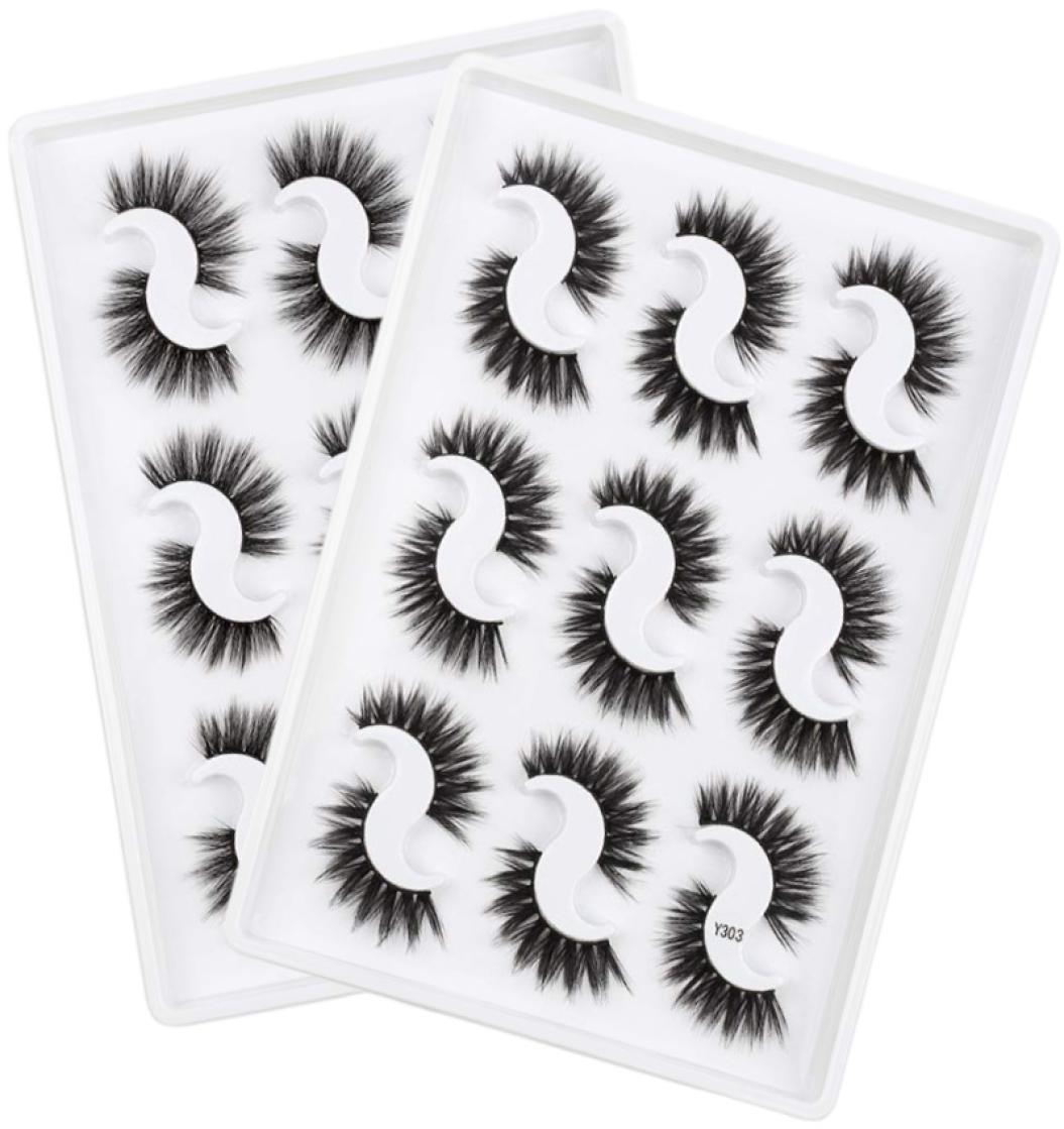 

3D Mink lashes boxes eyelash packaging 9 Pairs Natural Makeup Eyelashes3548486