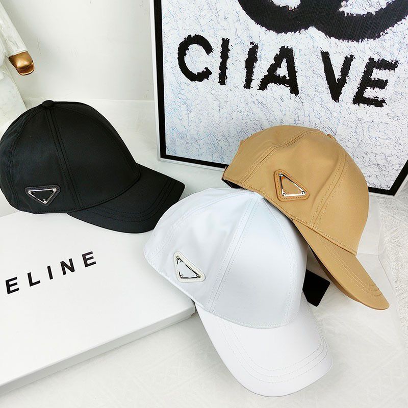 

luxury brand inverted triangle mark baseball cap fashion classic cap couple sports visor, Khaki