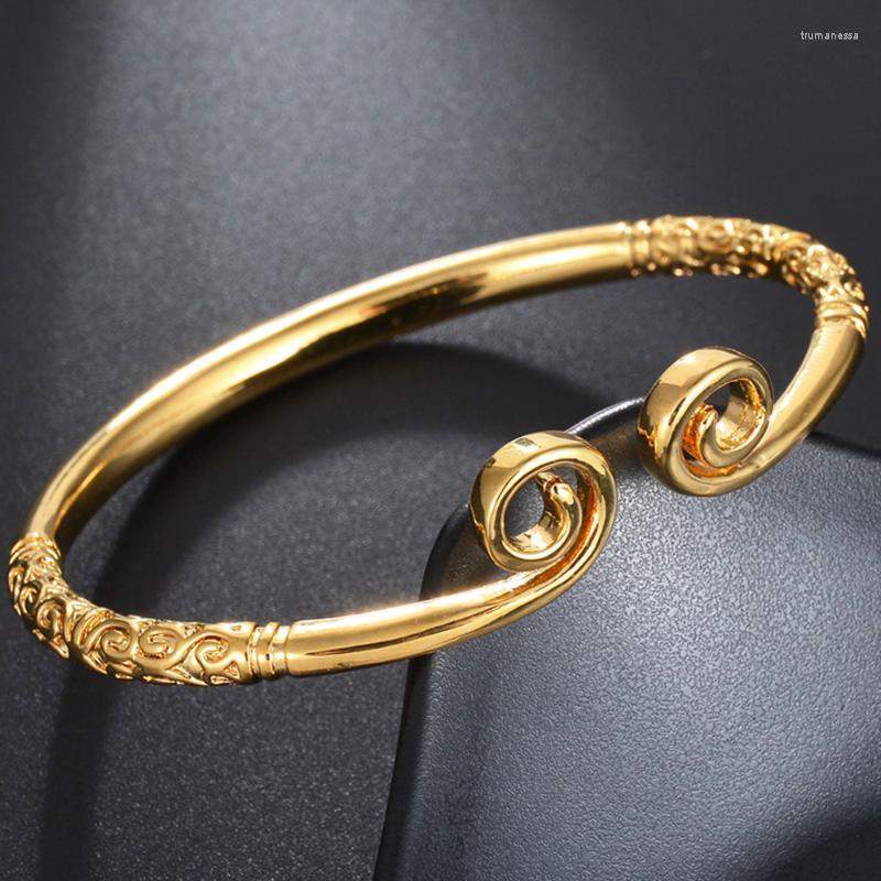 

Bangle Fashion Adjustable Engraved Patterns Opening Bracelet Bangles For Women Jewelry Gift Mujer Pulseras Raym22