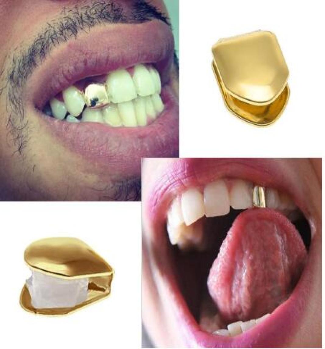 

Grills Dental Mouth Punk Teeth Caps Cosplay Party Tooth Rapper Body New Custom Golden Small Single Tooth Cap Hip Hop Teeth Grill T1105309