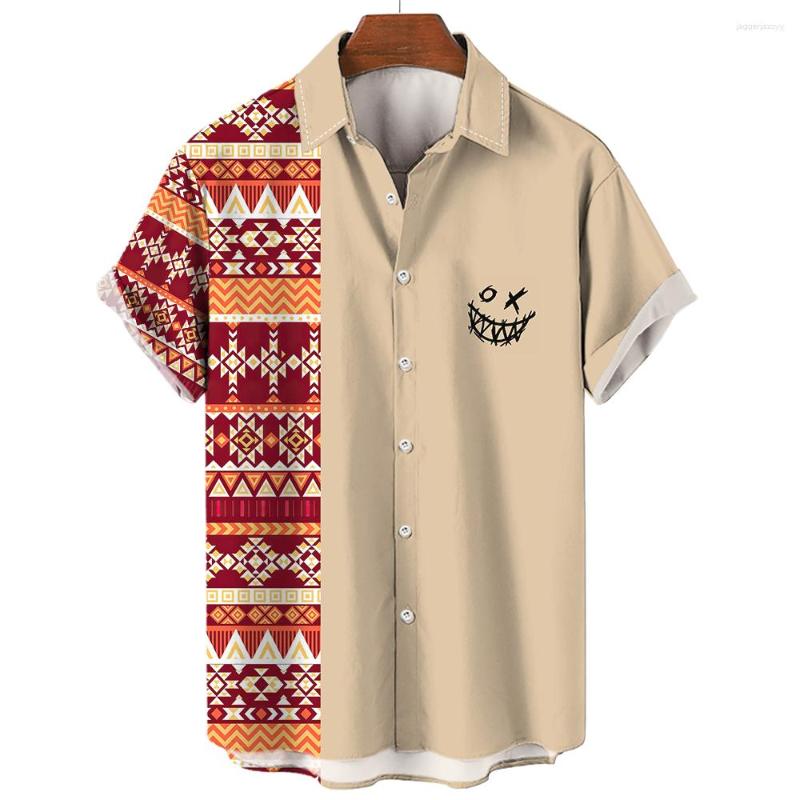

Men's Casual Shirts Men'S Short-Sleeved Shirt Hawaiian Printed Pattern Clothing Designer Beach Vacation Street Fashion Large Size Men, E01-dy11401