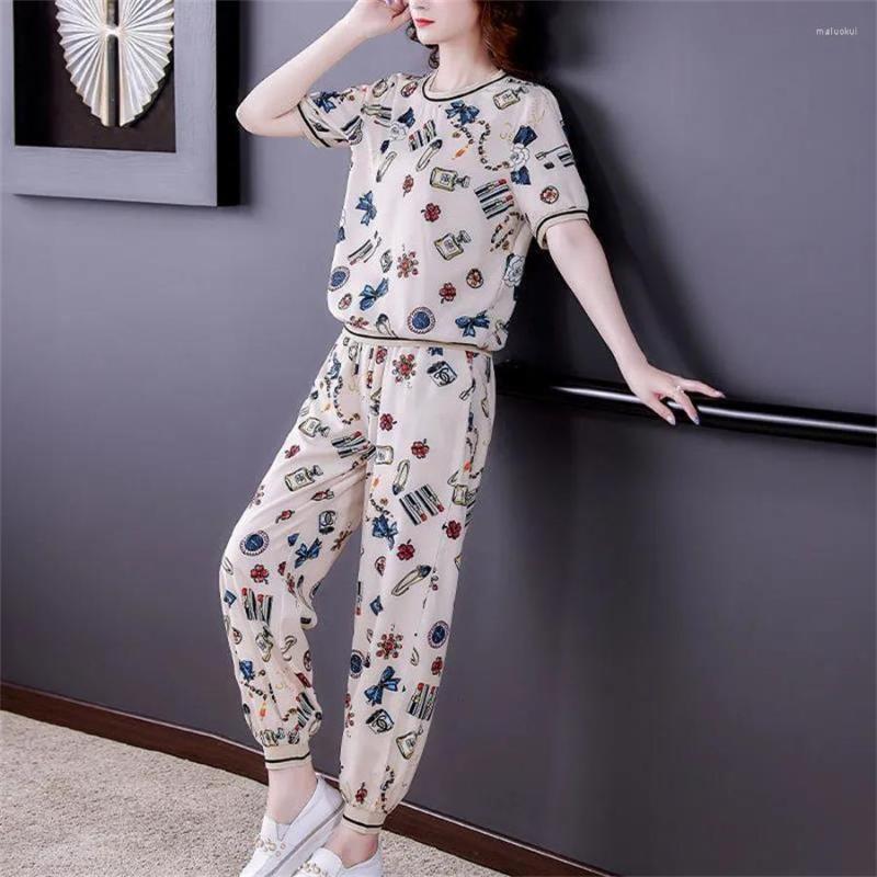 

Women's Tracksuits Two Piece Set 2023 Summer Fashion Women's Sets Suit Female Trouser Withs Outfit Tracksuit Clothes, Picture shown