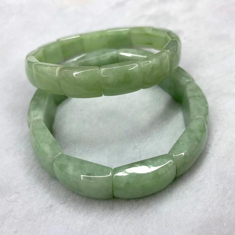 

Strand Natural Jadeite Stone Beads Bracelet Gemstone Jewelry Bangle For Women Men Gift Wholesale !