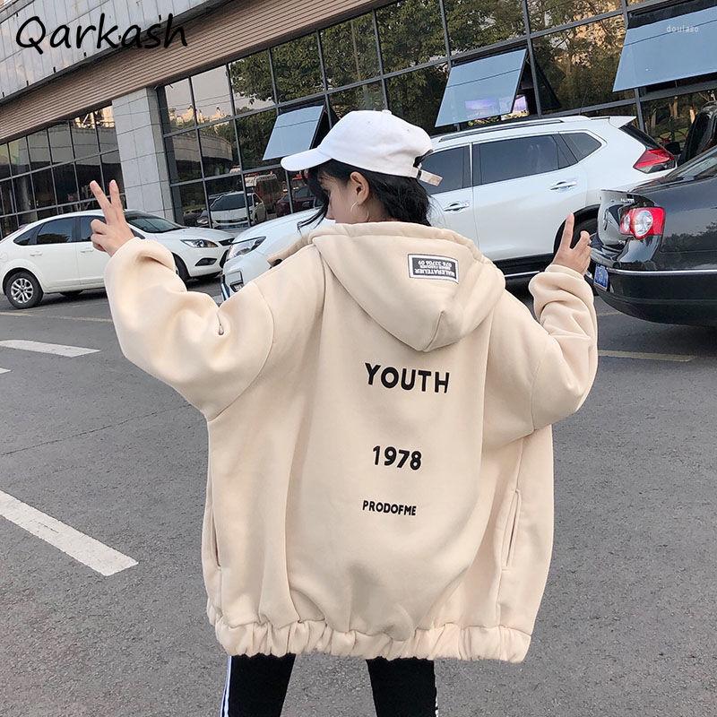 

Women' Hoodies Women Letter -3XL 4 Colors College Couple Simple Basic Autumn ThickeningHarajuku Unisex Leisure Fashion Ins All-match, Black