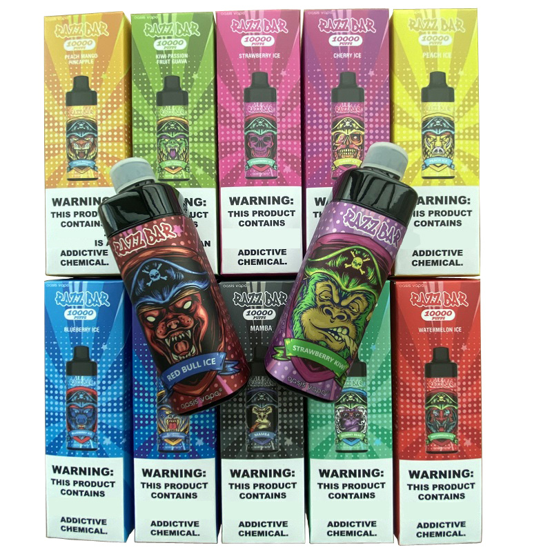 

RAZZ 10000 puffs Disposable E-cigarettes 650mAh Battery 20ml Vape with Mesh Coil Rechargeable Battery 2 5% 10K Disposable Vape European warehouse ship out