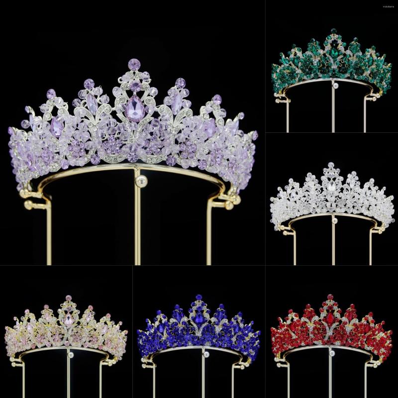 

Hair Clips Luxury Royal Queen Tiaras Women Jewelry Heart Sliver Crystal Bridal Crowns Pageant Diadem Costume Wedding European Headpieces