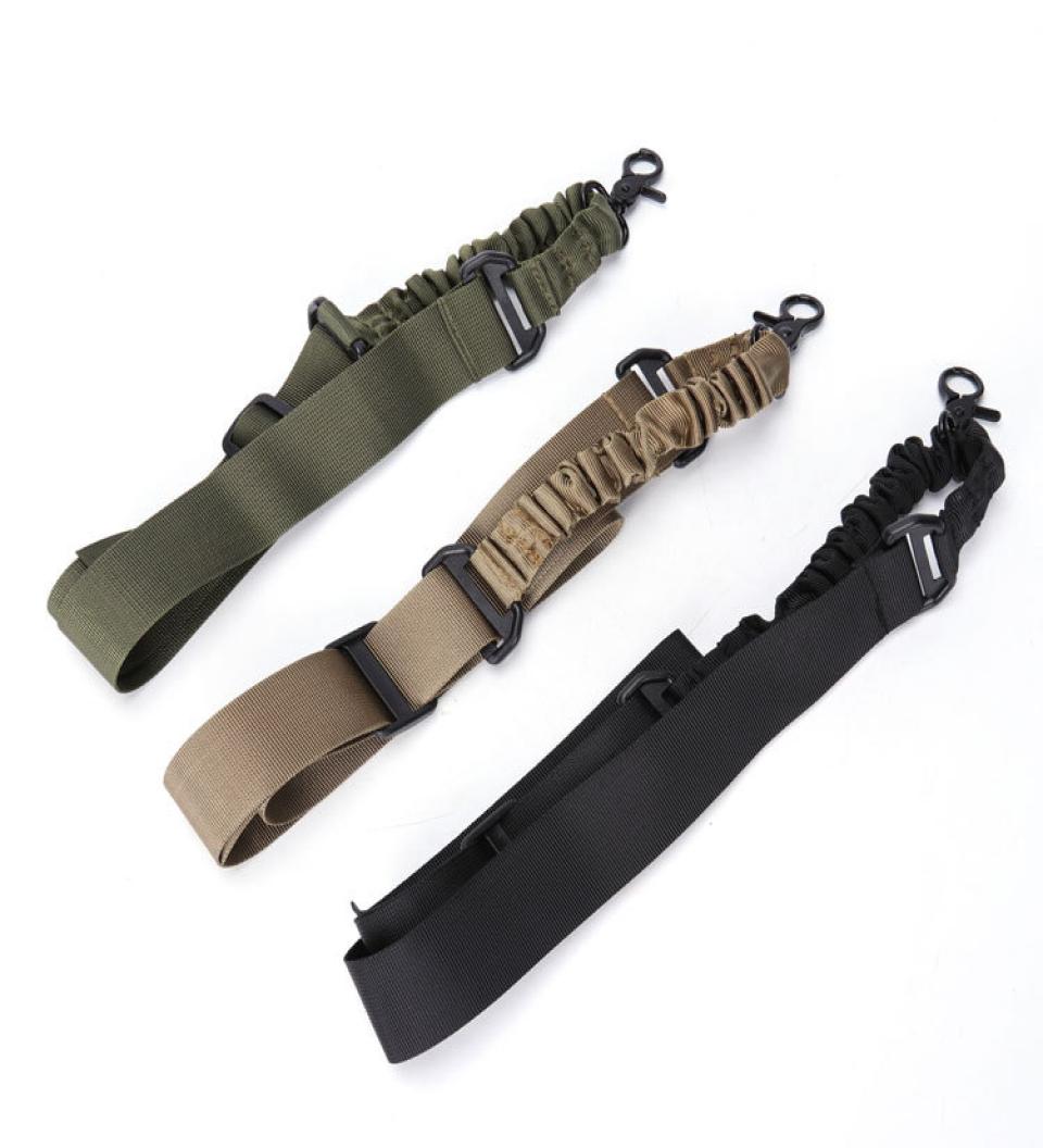 

Hunting One Single Point Gun Sling Belt Adjustable Heavy Duty Bungee Rifle Shoulder Strap Length Gun Accessories4871397, Black