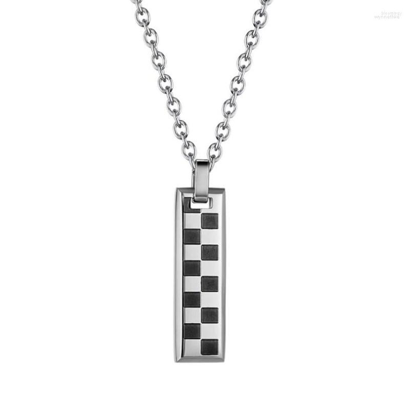 

Chains Stainless Steel Men Women Lover's Long Bar Pendant Necklace Jewelry Gift For Him With Chain