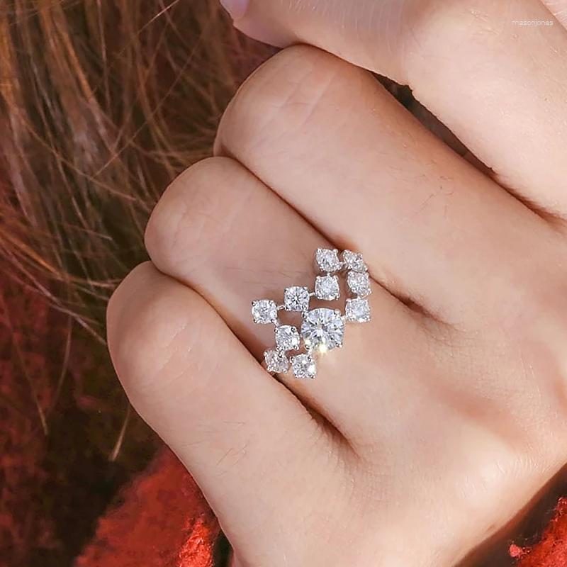 

Wedding Rings CAOSHI Chic Brilliant Zirconia Band Female Fashion Lady Engagement Accessories Stylish Silver Color Finger Ring Jewelry