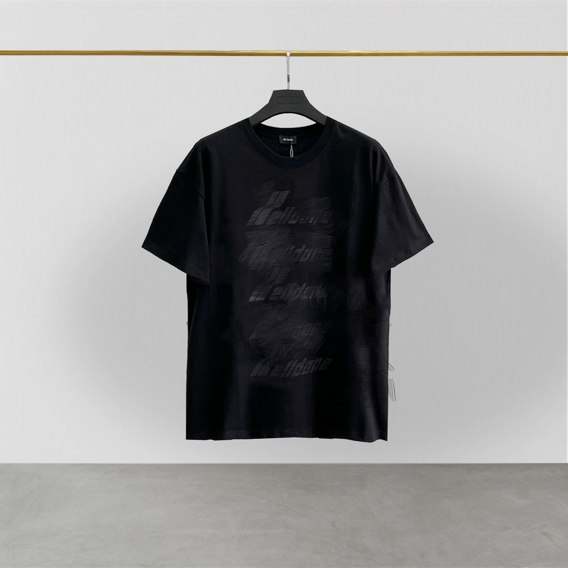 

Black White Men' T Shirts Tees Letter Print Short Sleeve Tops Cotton Men Women Shirt