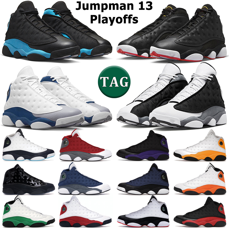 

Jumpman 13 basketball shoes men 13s Playoffs Black Flint Cat University Blue Court Purple Obsidian Lucky Green Bred Starfish mens trainers outdoor sports sneakers, 29