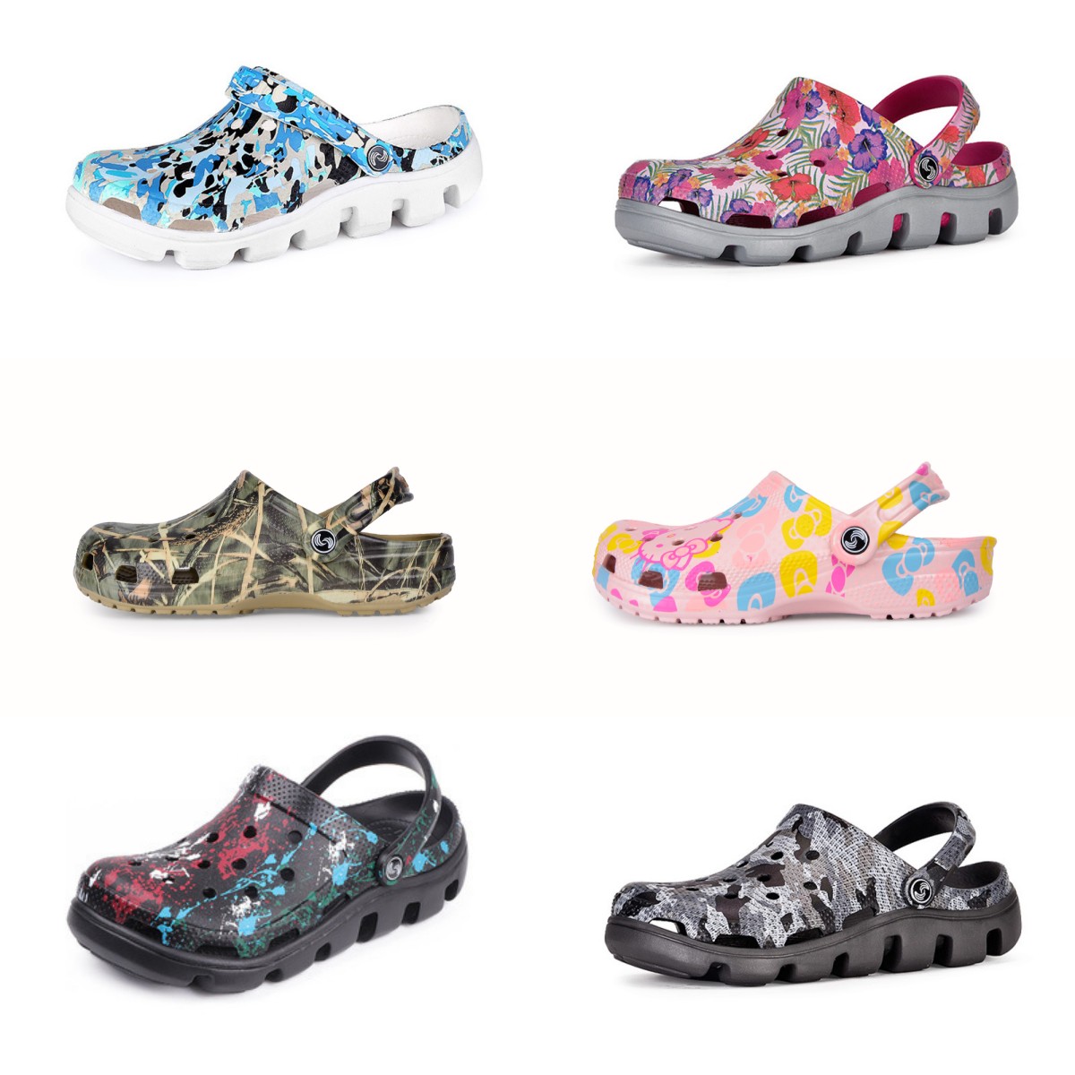 

2023 Women Scuffs Slippers Sandales Fashion Sandal Rubber Crush Clogs Oran sandal Waterproof Mules outdoor Designer Slippers House Summer Beach, Multi