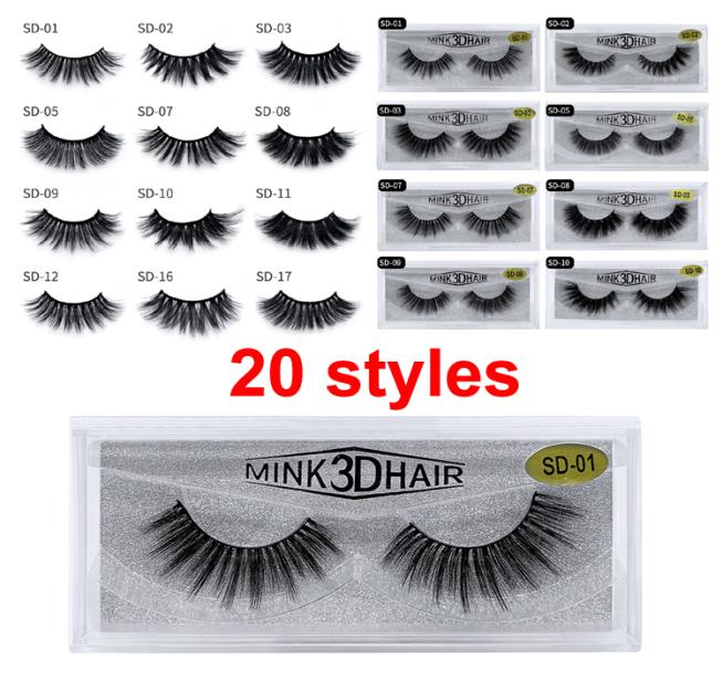 

2020 Newest 3D Mink Eyelashes Eye makeup Mink False lashes Soft Natural Thick Fake Eyelashes 3D Eye Lashes Extension Beauty Tools 6421061