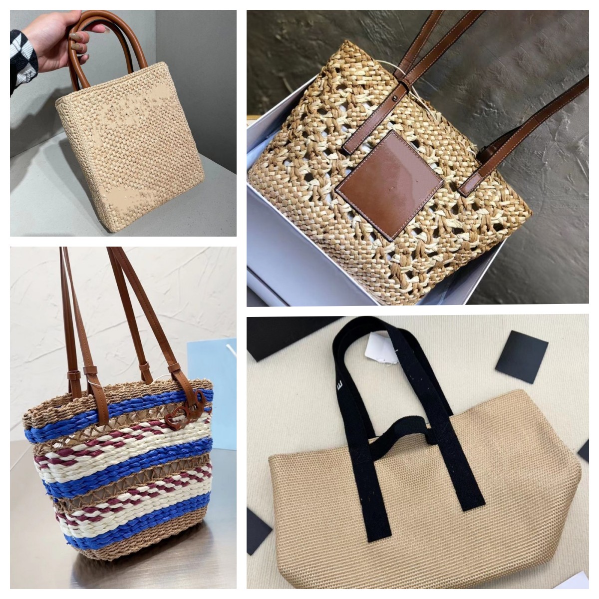 

Straw Designer Raffia basket anagram Beach Bag loewee Luxury Woman bucket pochette loewes summer weave travel Lady Hobo Bags 2023 Beach Bag