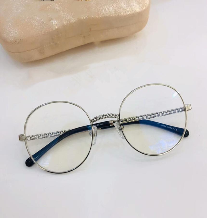 

2020 New HC2186 metal glasses Exqusite chain design circular fashion glasses frame 5022140 prescription glasses frame full box hi6386795