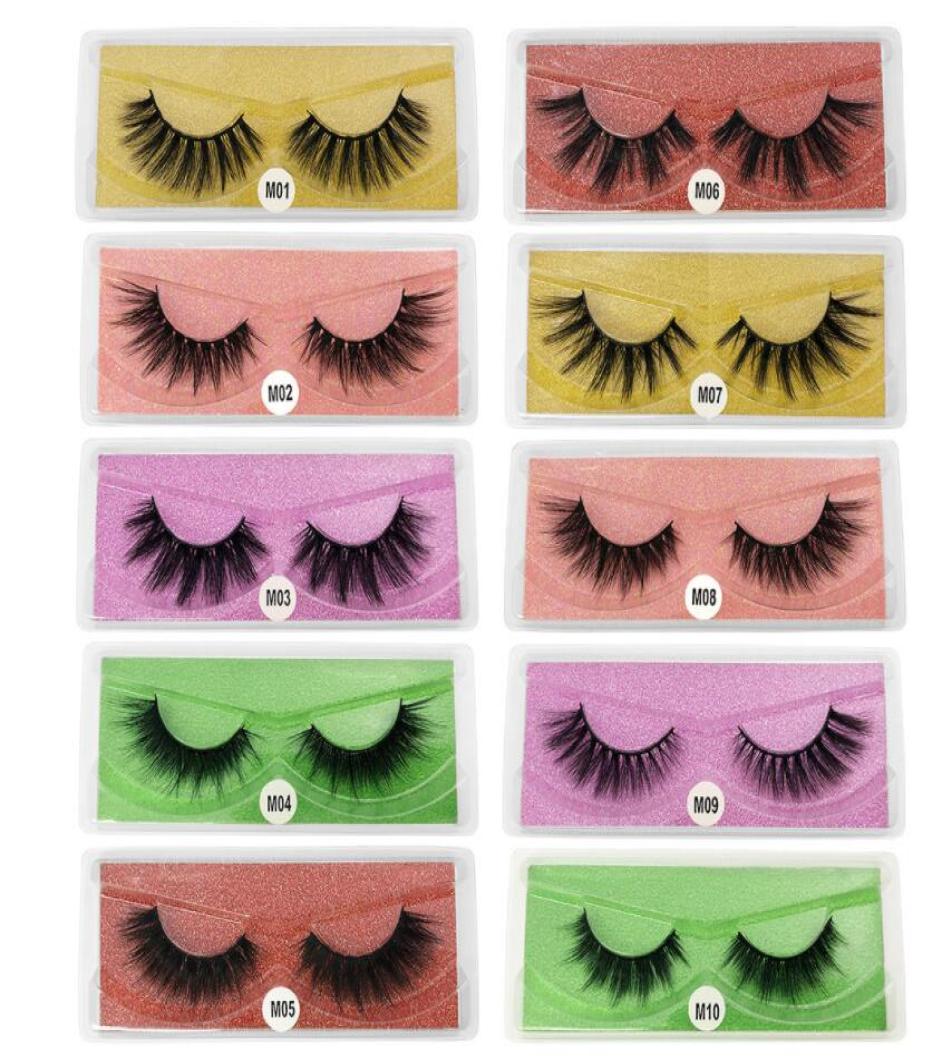 

New Arrival 3d Mink eyelashes Thick real mink Hair false lashes Eye Lash Makeup Extension fake Eyelashes 10 Styles2486648
