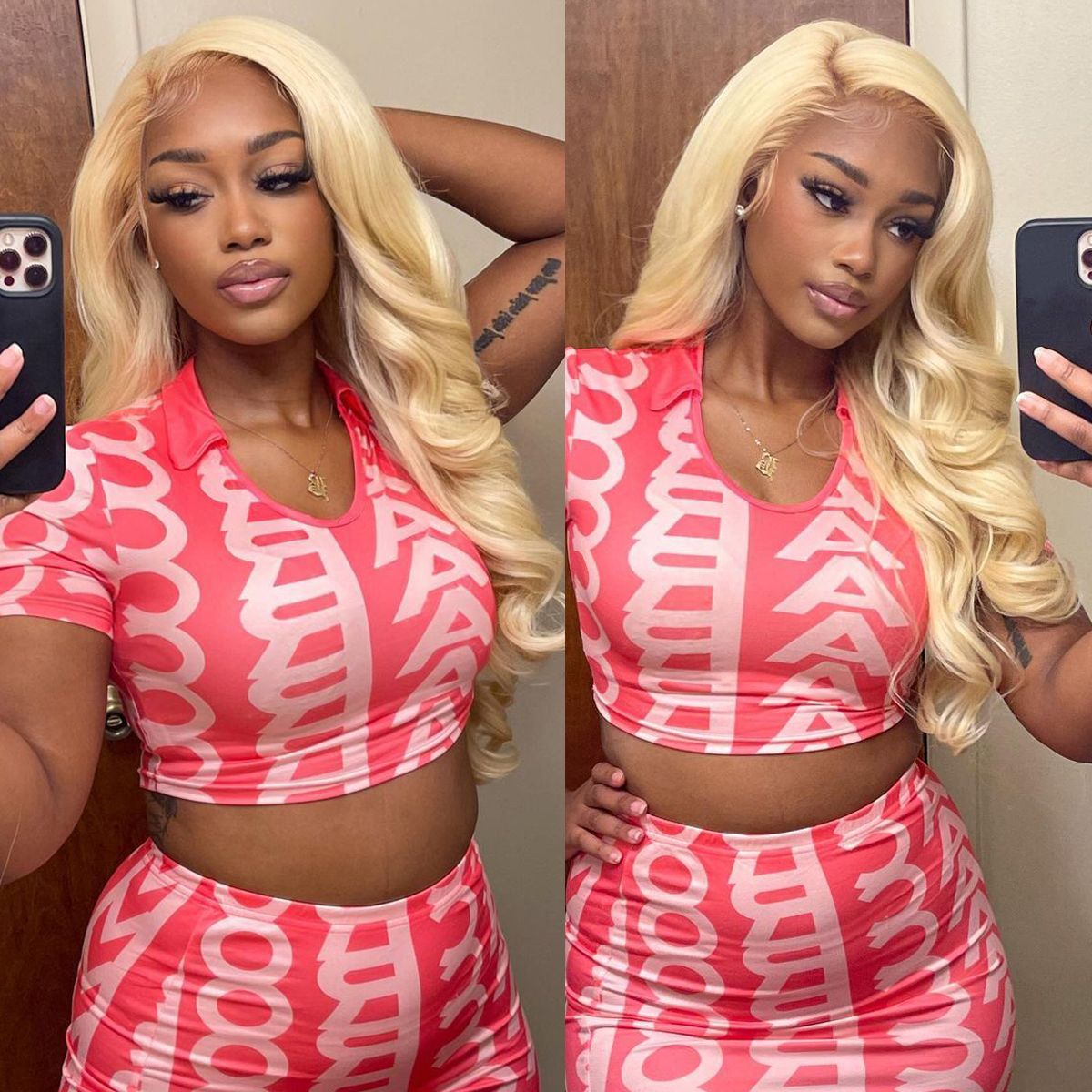 

13x6 HD Blonde Lace Frontal Human Hair Wigs Brazilian Remy Color Body Wave Lace Front Wigs for Women
