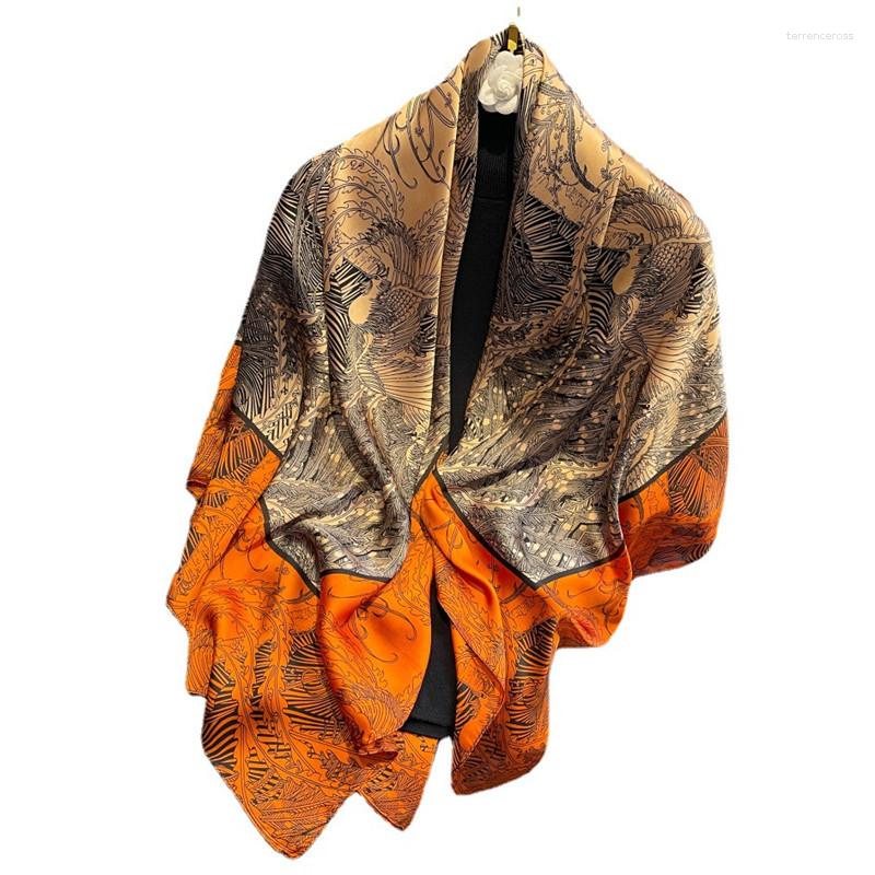 

Scarves Fashion Square Neckerchief 2023 Twill Silk Scarf Women Hijab Bandana Shawl Wraps Headband Lady Foulard