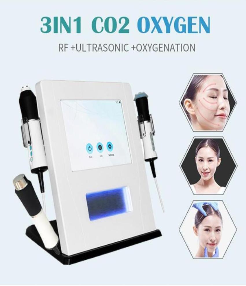 

New Version 3 in 1 Portable oxygen facial wrinkle removal machine co2 bubble deep cleaning RF Ultrasonic beauty machine S2579179