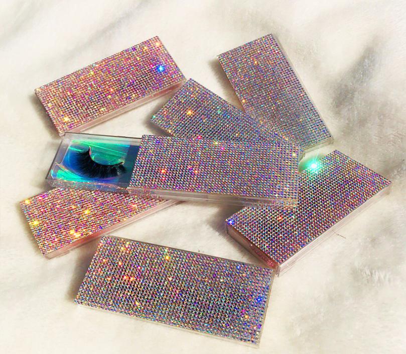 

Custom Packaging Glitter Rhinestone Lash Case 3D 5D Mink Eyelashes1079472