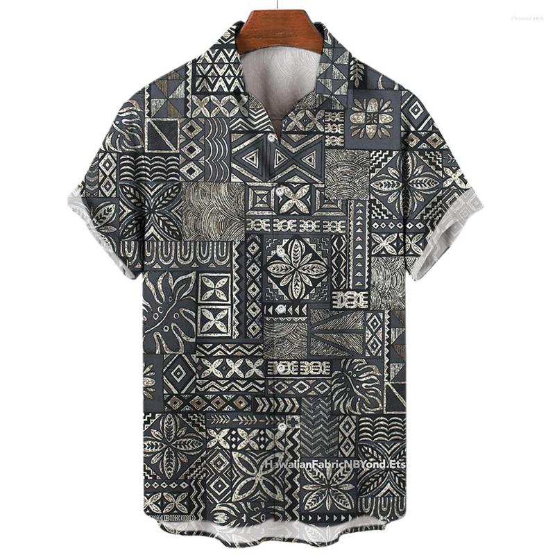 

Men's Casual Shirts Men's Shirt Fahion Hawaiian 3D Print Lattice Pattern Tops Designer Clothing Beach Vacation Street Oversized, E01-dy11208
