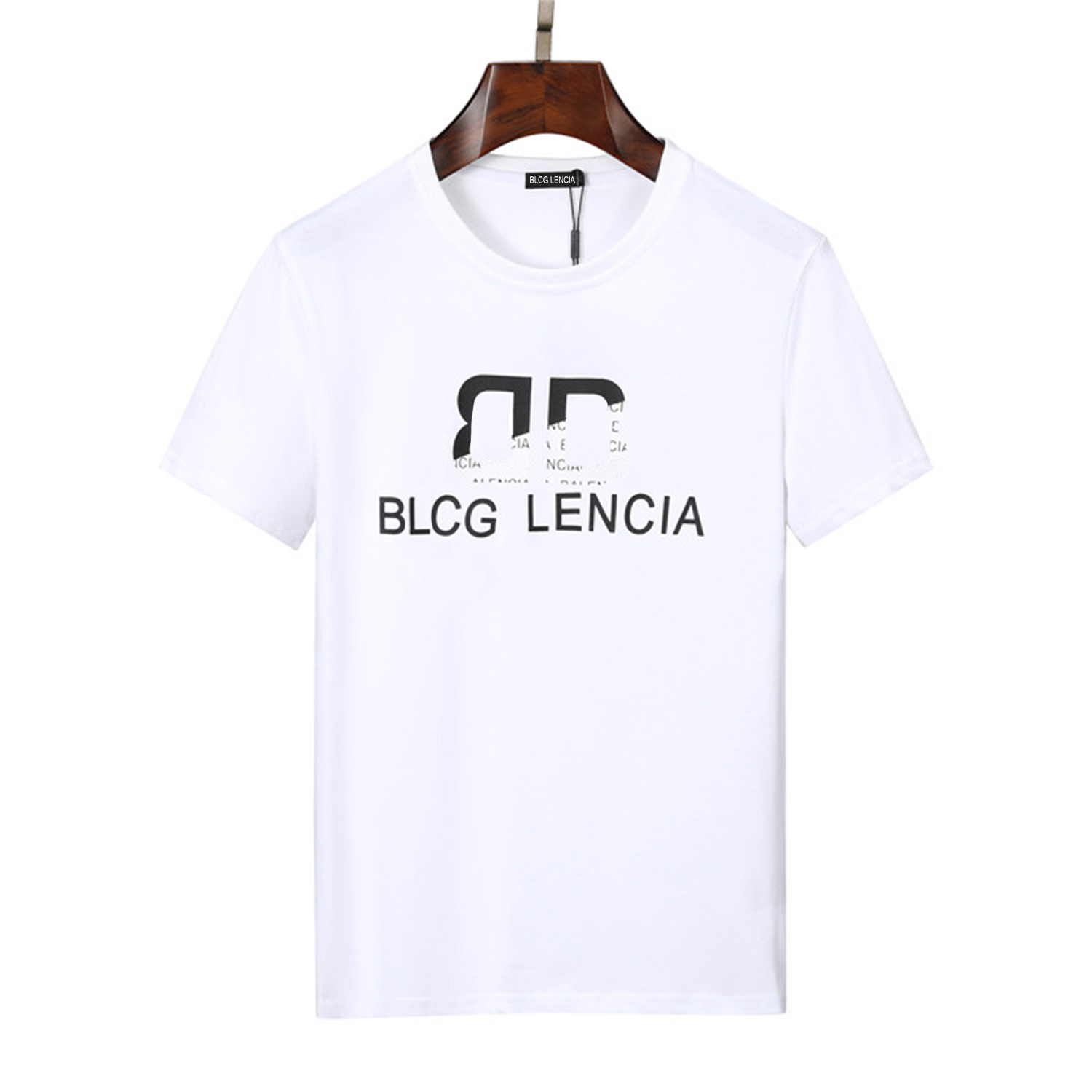

BLCG LENCIA 2023 Summer New 100% Cotton Fabric T-shirt Men High Quality Print Color Mens Designer T shirt Paris fashion Tshirts Tops 22426, White