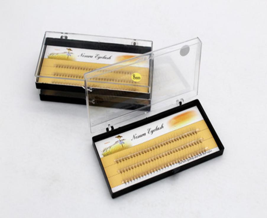 

Private label 3 rows 007mm Thickness 4 rootsCluster classic 3D individual eyelashes EyeLashes Extension 891011121314mm for9276819