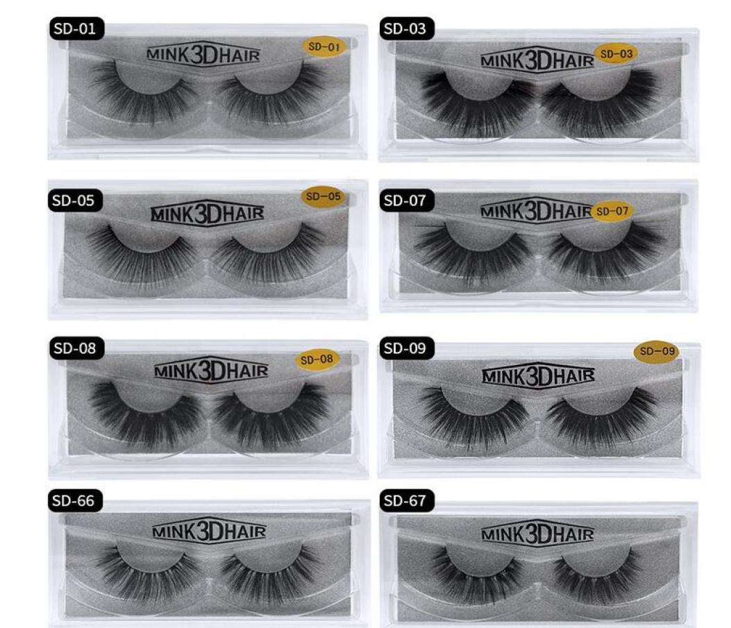 

3D Eyelashes 11 styles Selling 1pairlot Real Siberian 3D Strip False Eyelash 24 Hours Ship Fake Eyelashe3751044