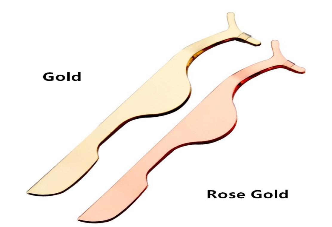 

2 styles False Eyelash Tweezers Applicator Eyelash Extension Curler Nipper Auxiliary Clip Clamp Makeup Tools with opp bag shi4377390