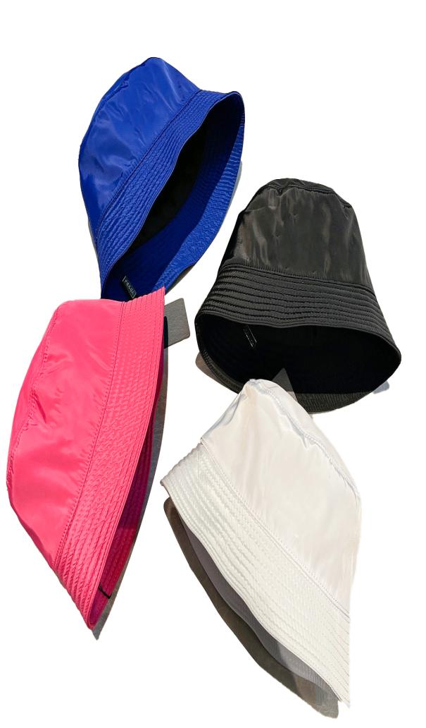 

Fisherman Cap Bucket Hat Monograms Watercolor Blue in Cotton with Silvertone for women Stingy Brim Hats men Flat Printed Double S4047119, Red