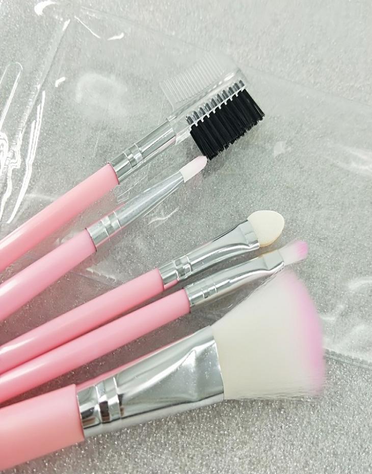 

5pcsset opp bag makeup brushes Pink Mini lovely makeup tools powder brush lip bush 2623749