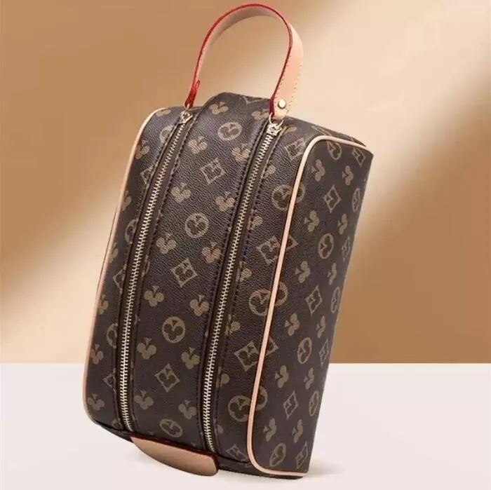 

Double zipper men travelling toilet bag fashion women wash bag large capacity cosmetic bags makeup toiletry bag Pouch wallet 6.21, With dustbag