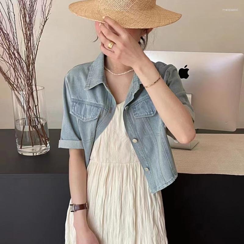 

Women' Jackets Women' Denim For Woman 2023 Jeans Top In Outerwears Short Coats Coat Trend Crop Outerwear Summer Clothing, Blue