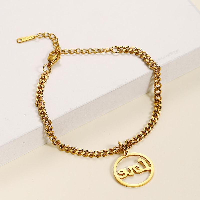 

Charm Bracelets Romantic Simple Hollow Out Love Letter Pattern Circle Pendant For Women Fashion Jewelry Accessories Wedding Lover Gift