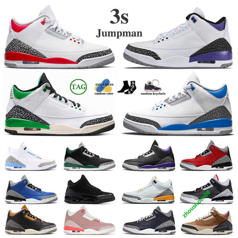 

3s 3 basketball shoes women men Fire Red Dark Iris Desert Elephant Racer True Blue UNC Pine Green Cool Grey Black Metallic Gold Rust Pink mens trainers sports sneakers