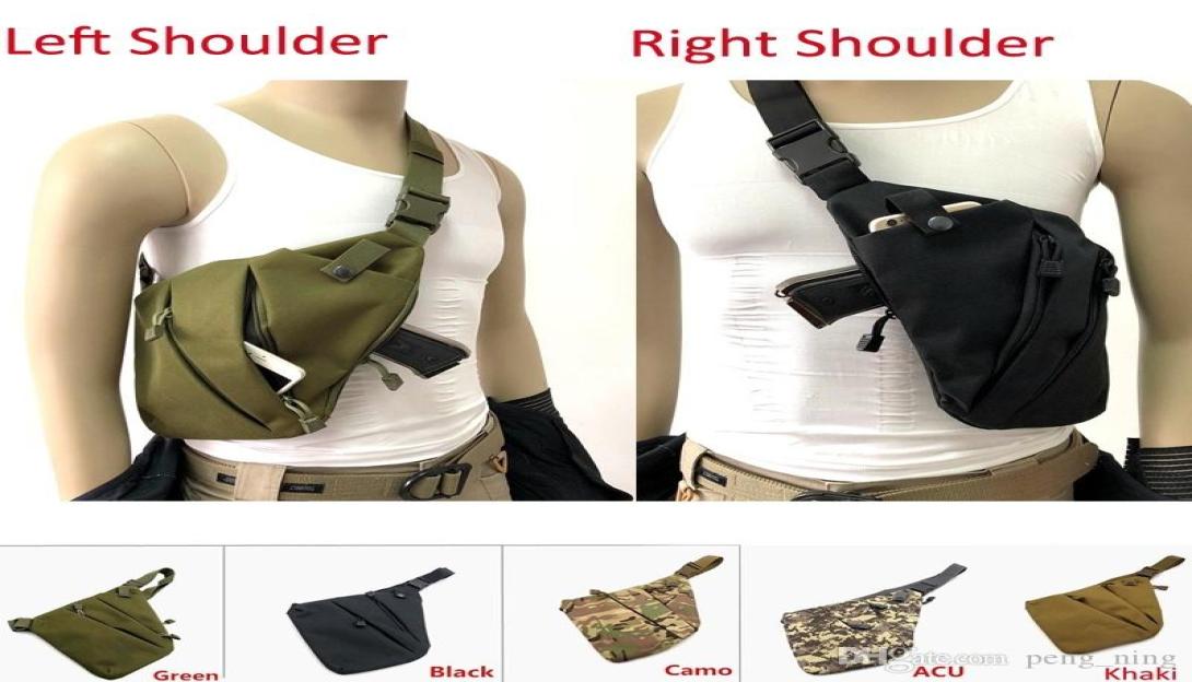 

Tactical Multifunctional Concealed Storage Gun Bag Holster Left Right Shoulder Bags Antitheft Bag Chest Bag for Hunting1769781, Multi-color