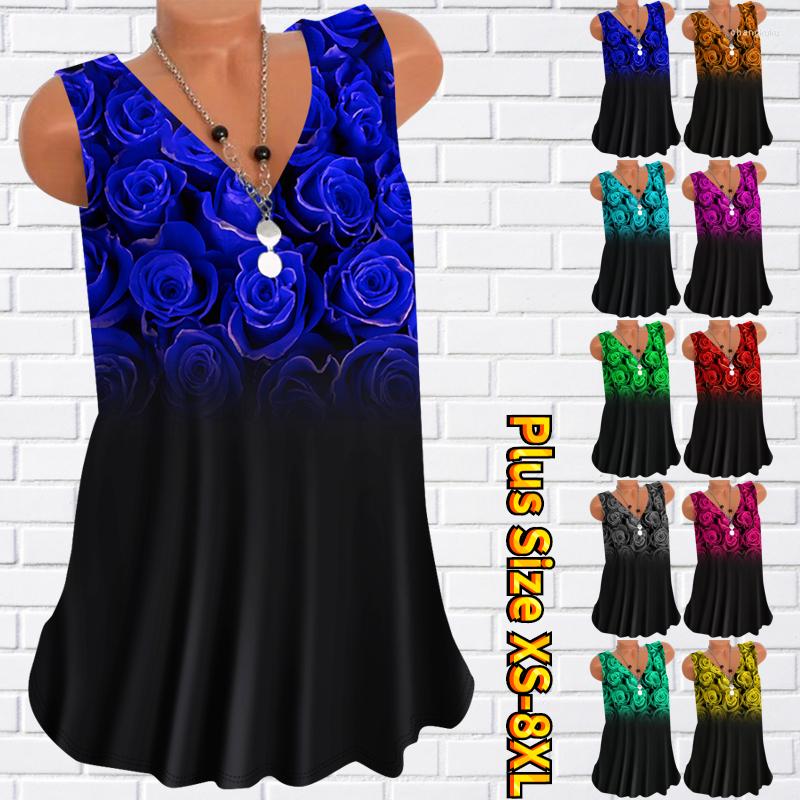 

Casual Dresses 2023 Summer Design Printed Knee-length Skirt Women V-Neck Sleeveless Dress Fashionable Midi Contracted Wind, 36395blue