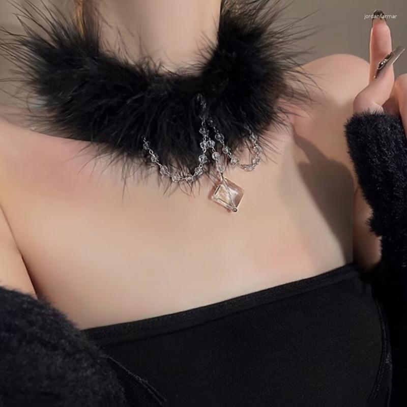 

Chains Zircon Pendant Necklaces Women Halloween Christmas Party Choker Chain