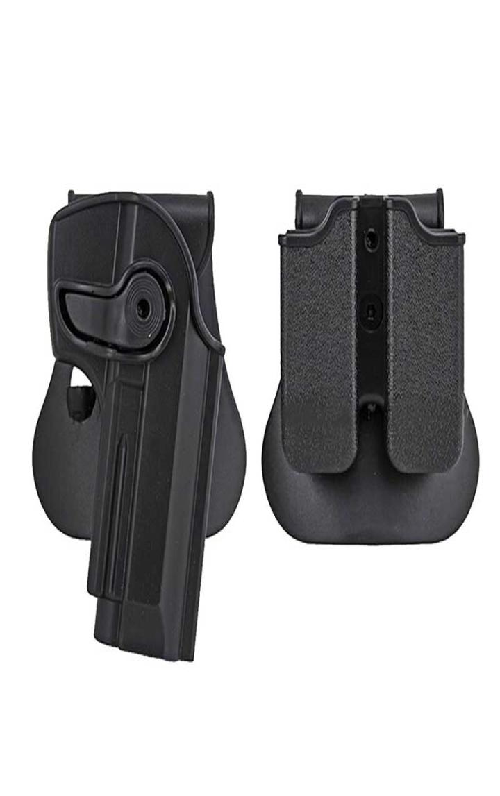 

Beretta 9296M9 Tactical Holster Outdoor Hunting Polymer Retention Roto Holster Double Magazine Holster M92 Black Tan Fit4924760