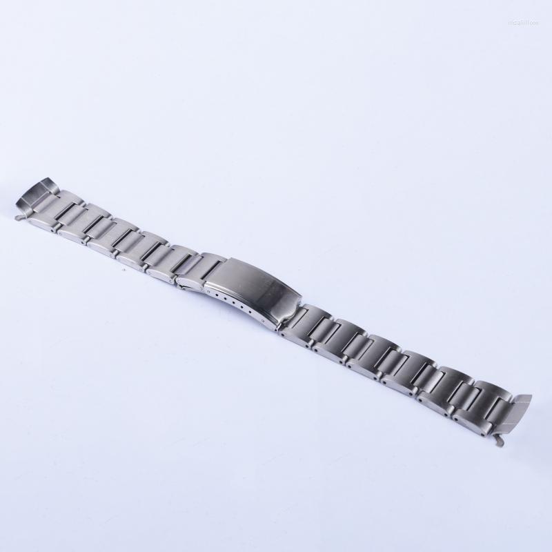 

Watch Bands 19mm Vintage 316L Hollow Curved End Strap Band Bracelet For 6139-6002 6000 6001 6005 6032 Chrono
