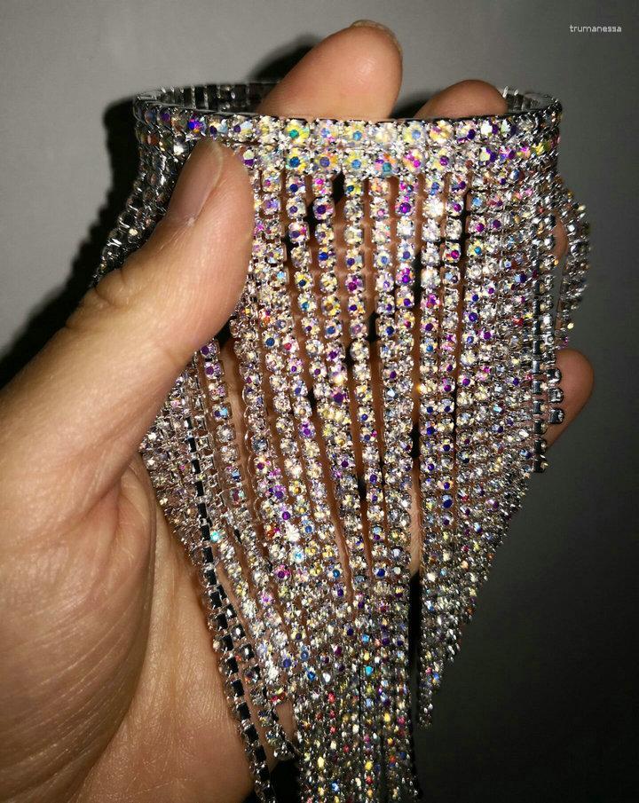 

Bangle Rhinestone Crystal Arm Bracelet AB Colorful Body Jewelry Raym22