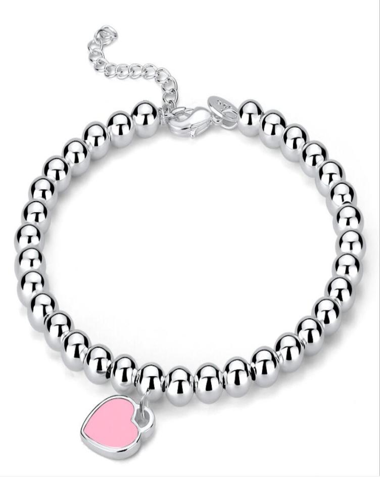 

Love Bracelet Original Fashion Classic 925 sterling silver love heart bracelet Multicolor Optional Woman Jewelry holiday gift8172061