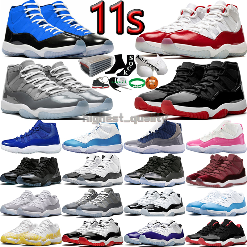 

11 Basketball Shoes for men 11s Cherry Cool Grey Cement Concord Bred UNC Gamma Blue Black Pink Royal Midnight Navy 72-10 Snakeskin Mens Women Trainers Sports Sneakers, Color-2