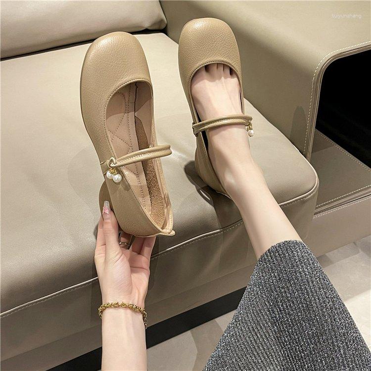 

Dress Shoes Shallow Mouth Casual Square Head Women's Elegant Autumn Modis Simple Heels Summer Platform, Khaki