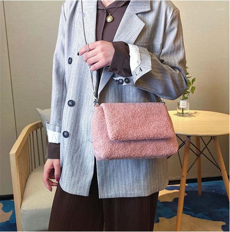 

Evening Bags Fashion Winter Wool Shoulder Messenger Bag Small Handbag Crossbody For Women Brand 2023, A2