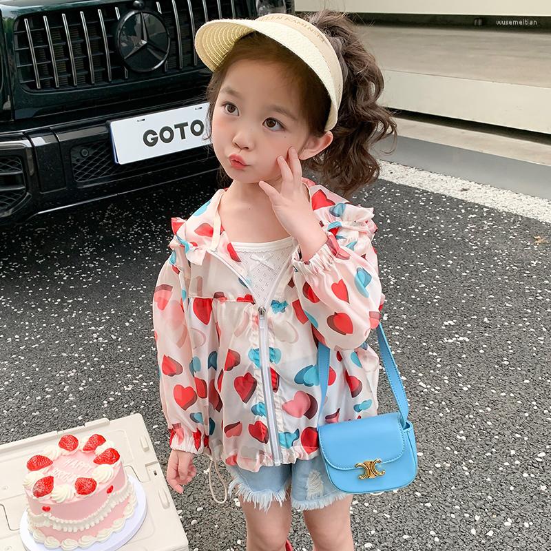 

Jackets Girls Summer Jacket Coat Heart Pattern Girl Coats Kids Casual Style Toddler Clothing, Y4k4862
