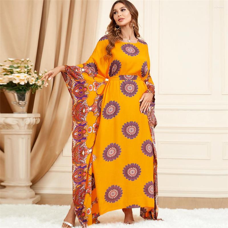 

Ethnic Clothing 2023 Bohemian Kaftan Women Oversize Maxi Dress Dubai Turkey Abaya Moroccan Caftan Arabic Robe African Dashiki Jilbab Gown