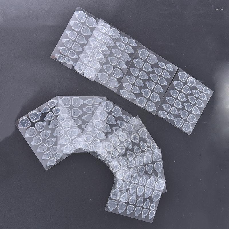 

False Nails 10 Sheet/pack Transparent Double Sided Adhesive Tapes Stickers Fingernail Art Nail Tips Extension Tools, Picture shown