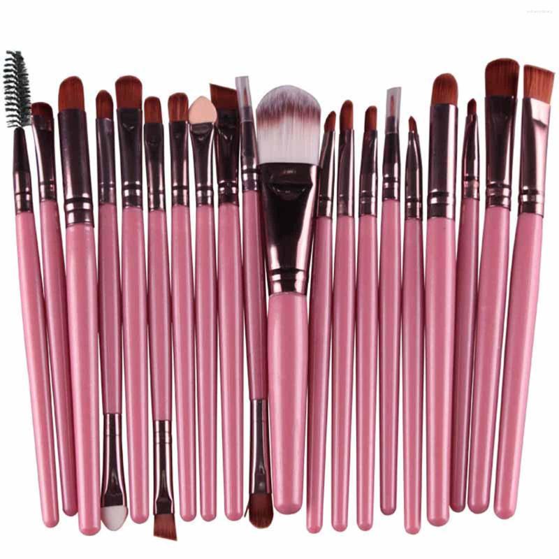 

Makeup Brushes 20PCS Soft Bristle Brush Set Synthetic Fiber Bristles For Powder Liquid Cream Blending THJ99